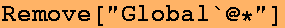 Remove["Global`@*"]