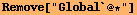 Remove["Global`@*"]