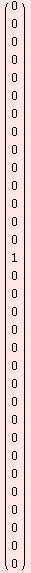 (\[NoBreak] 0 \[NoBreak])     0     0     0     0     0     0     0     0     0     0     0     0     0     1    ...  0     0     0     0     0     0     0     0     0     0     0     0     0     0     0     0     0