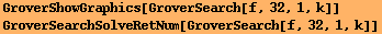 GroverShowGraphics[GroverSearch[f, 32, 1, k]] GroverSearchSolveRetNum[GroverSearch[f, 32, 1, k]] 